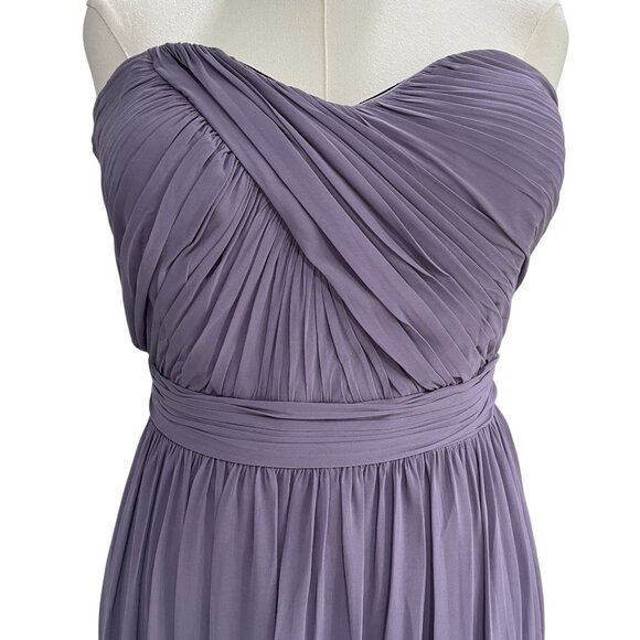 Dessy Lavender Strapless Gown Size 14 Prom Bridesmaid Wedding Guest Elegant - Picture 6 of 11